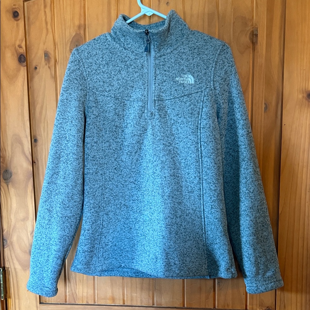 The North Face Heathered Blue Quarter-Zip Fleece